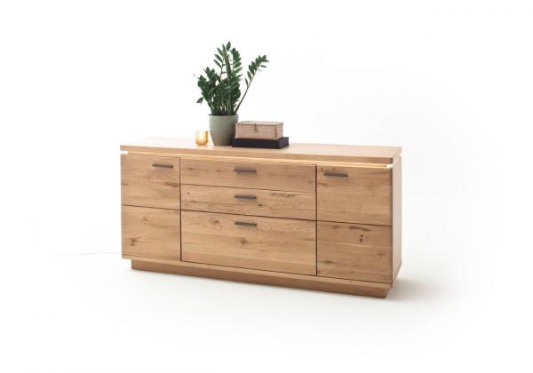 Sideboard BARCELONA T01  2 Türen/3 Schubkästen/Balkeneiche Bianco/Eiche  Bianco geölt